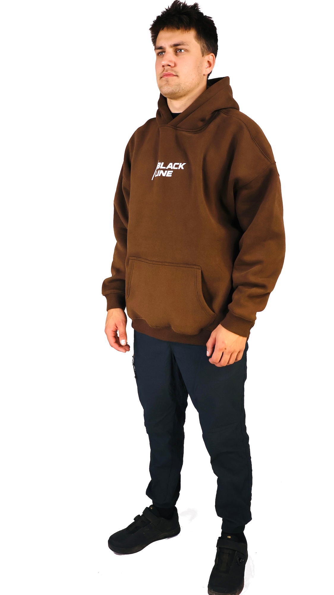 Black Line Topographic Oversized Hoodie
